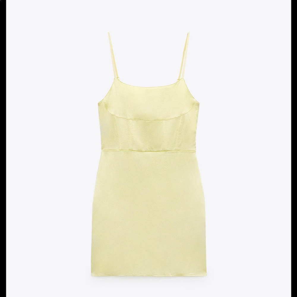 BRAND NEW Zara yellow mini dress